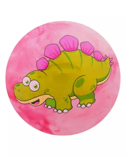 Мяч детский «Динозаврики», d=25 см, 60 г, цвет розовый арт. СМЛ-60084-1-СМЛ0003575057