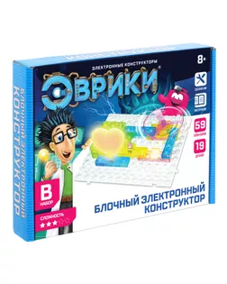 Конструктор блочный-электронный «В мире электроники», 59 схем, 19 деталей арт. СМЛ-61975-1-СМЛ0003584375