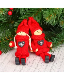 Игрушка - подвеска «Куколка в костюме», цвет красный, МИКС арт. СМЛ-225384-1-СМЛ0003584579