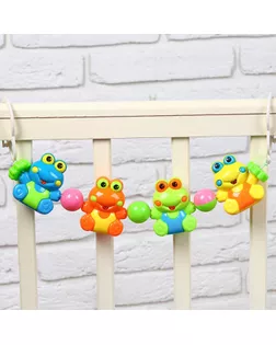 Растяжка на коляску/кроватку «Лягушата», 4 игрушки арт. СМЛ-120922-1-СМЛ0003601773