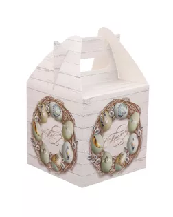 Коробка складная «С Пасхой», 14 × 14 × 24 см арт. СМЛ-133952-1-СМЛ0003698237