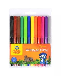 Фломастеры 12 цветов Мульти-Пульти «Енот в Италии», смываемые арт. СМЛ-188636-1-СМЛ0003733838