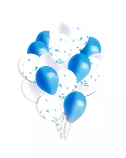 Букет из шаров «Мечта романтика», латекс, с конфетти, синий, набор 18 шт. арт. СМЛ-61879-1-СМЛ0003734610