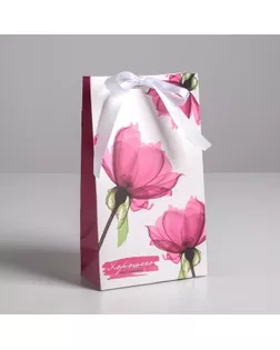 Пакет подарочный с лентой «Хорошего настроения», 13 × 23 × 7 см арт. СМЛ-63407-1-СМЛ0003747866