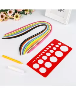 Набор для квиллинга (клей ПВА, инструмент для квиллинга, 240 полосок 0,5 см) МИКС арт. СМЛ-204945-1-СМЛ0003752151