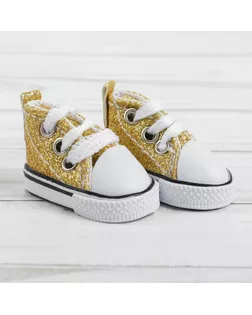 Купить Обувь Кеды для кукол "Блестки", длина стопы 5 см, цвет золотой арт. СМЛ-14415-1-СМЛ3785985 оптом в Череповце