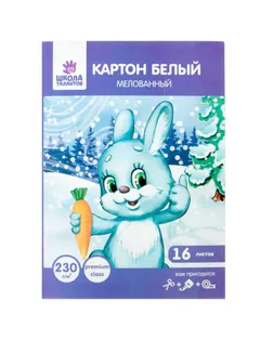 Картон белый мелованный А4, 16 листов, 230 г/м2 арт. СМЛ-205045-1-СМЛ0003802521