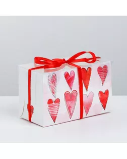 Коробка для капкейка «Любви», 16 × 8 × 10 см арт. СМЛ-62697-1-СМЛ0003822476