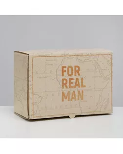 Коробка‒пенал For real man, 22 × 15 × 10 см арт. СМЛ-106537-1-СМЛ0003907225