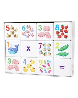 Кубики 12 шт «Кубики для умников. Арифметика» арт. СМЛ-60397-1-СМЛ0003908808