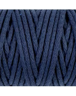 Шнур для вязания "Пухлый" 100% хлопок ширина 5мм 100м (т.синий) арт. СМЛ-23570-1-СМЛ3917007