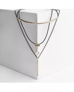 Кулон "Эксклюзив" ромб, цвет белый в золоте, 42 см арт. СМЛ-26710-1-СМЛ3961847