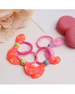 Резинка для волос "Магическая " (набор 4 шт) 2,5 см, ушки с шариками, микс арт. СМЛ-16750-1-СМЛ3964717