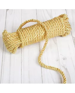Шнур витой, 10±1 м, d = 8 мм, цвет золотой арт. СМЛ-23996-3-СМЛ4000104