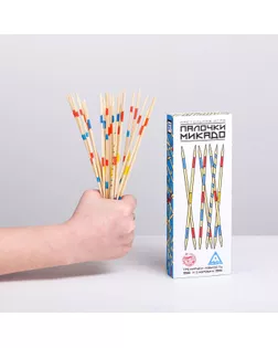 Настольная игра «Палочки Микадо», 31 деревянная палочка арт. СМЛ-66380-1-СМЛ0004022791