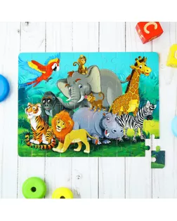 Пазл большой "Африка" элемент: 5,5 × 3 см арт. СМЛ-84966-1-СМЛ0004038809