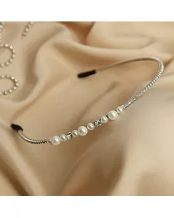 Ободок для волос "Лира" жемчуг 0,5 см арт. СМЛ-36079-1-СМЛ0004066816