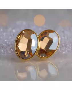Клипсы "Вечеринка" овалы, цвет золото арт. СМЛ-24308-6-СМЛ4087645