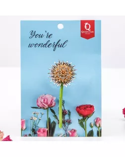 Брошь "Цветок Одуванчик", цветная в золоте арт. СМЛ-200294-1-СМЛ0004095044