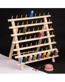 Стойка для катушек, 7 ярусов по 9 шт, 41 × 38,5 см арт. СМЛ-27128-1-СМЛ4132366