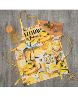 Купить Наборы для кухни подарочные Фартук «Этель: YELLOW» 70х60 см, 100% хлопок, саржа 190 гр/м² арт. СМЛ-126845-1-СМЛ0004136522 оптом в Майкопе