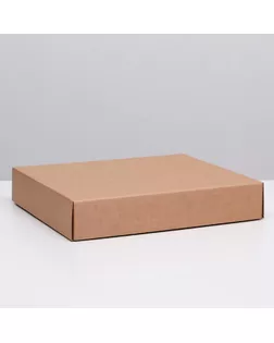 Коробка сборная без печати крышка-дно белая без окна 37 х 32 х 7 см арт. СМЛ-100049-2-СМЛ0004138438