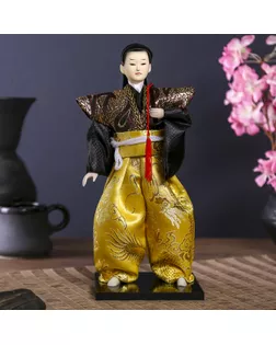 Кукла коллекционная "Самурай с длинными волосами с мечом" 30х12,5х12,5 см арт. СМЛ-84978-1-СМЛ0004147031