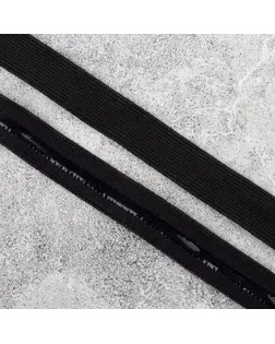 Резинка с силиконом, 15 мм, 10 ± 1 м, цвет чёрный арт. СМЛ-29406-2-СМЛ4171725