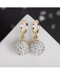 Серьги со стразами "Шамбала" сияние, цвет золото арт. СМЛ-28406-1-СМЛ4179910