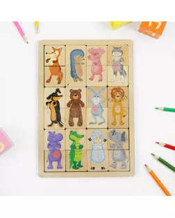 Игра развивающая деревянная «Зоопарк» арт. СМЛ-65977-1-СМЛ0004233124
