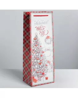 Пакет под бутылку крафтовый «Волшебных моментов», 13 × 36 × 10 см арт. СМЛ-106586-1-СМЛ0004275604