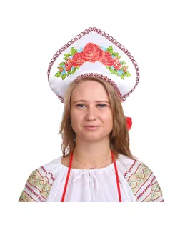 Кокошник "Розы с незабудками" арт. СМЛ-67766-1-СМЛ0004299833