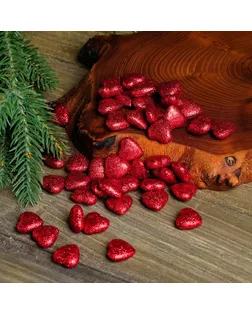 Фигурка для поделок и декора "Сердце", набор 50 шт., размер 1 шт. 1,5×1,5×0,5 см, цвет красный арт. СМЛ-98712-1-СМЛ0004301899