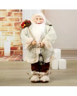 Дед Мороз в шубке с фонариком и гостинцами 46 см арт. СМЛ-70403-1-СМЛ0004316762