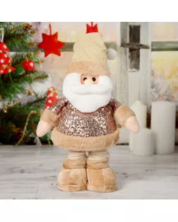 Мягкая игрушка "Дед Мороз в пайетках" стоит 15*41 см (в сложенном виде 30 см) арт. СМЛ-70090-1-СМЛ0004316883