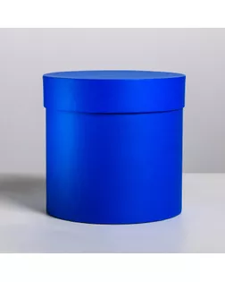 Подарочная коробка круглая «Синий бархат», 15 × 15 см арт. СМЛ-67075-1-СМЛ0004321149