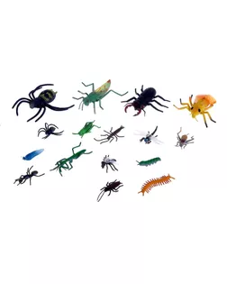 Набор насекомых «Жучки», 16 фигурок арт. СМЛ-69496-1-СМЛ0004343385