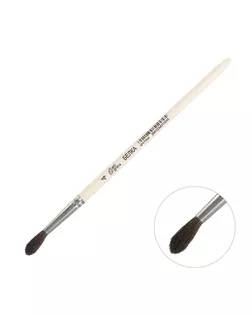 Кисть Белка круглая № 4 (диаметр обоймы 4 мм; длина волоса 18 мм), деревянная ручка, Calligrata арт. СМЛ-205449-1-СМЛ0004352405