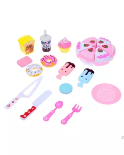 Игровой набор продуктов «Тортик», с посудой арт. СМЛ-69828-1-СМЛ0004361740