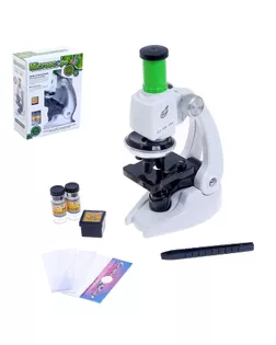 Микроскоп детский «Юный исследователь», с подсветкой и аксессуарами, 9 предметов арт. СМЛ-125069-1-СМЛ0004361753