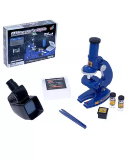 Микроскоп детский «Юный исследователь» 2 в 1 , с подсветкой, сменным дисплеем и аксессуарами арт. СМЛ-69832-1-СМЛ0004361754