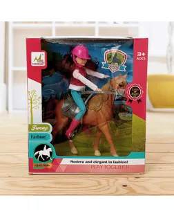 Набор игровой лошадка с куклой шарнирной, с аксессуарами арт. СМЛ-134465-1-СМЛ0004387968