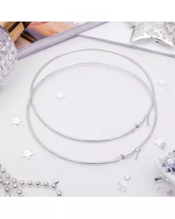 Серьги кольца "Классика" d=10 см, цвет серебро арт. СМЛ-21432-2-СМЛ0439497