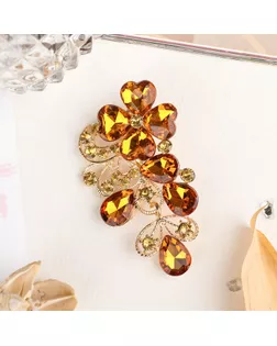 Брошь "Цветочная лоза", цвет золотой арт. СМЛ-185596-1-СМЛ0004434583