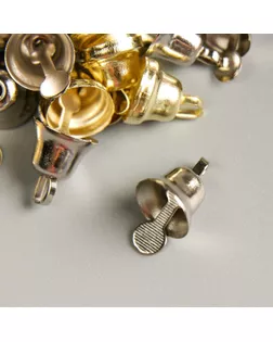 Набор декора для творчества металл "Колокольчики-мини золото/серебро" d=0,8 см набор 25 шт арт. СМЛ-205799-1-СМЛ0004438099