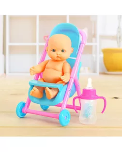 Пупс «Саша» с коляской, с аксессуарами арт. СМЛ-71872-1-СМЛ0004438535