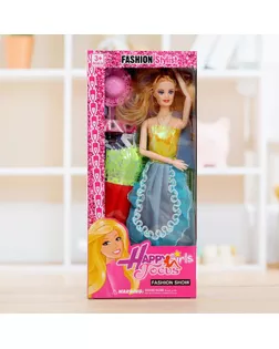 Кукла модель шарнирная «Оля» с набором платьев, с аксессуаром, МИКС арт. СМЛ-73353-1-СМЛ0004438590