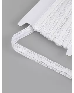 Лента декоративная пайетки 12мм*10±0,5ярд(9,1м±0,5м) белый АУ арт. СМЛ-283584-1-СМЛ0004443696