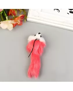 Пушистик на подвеске "Мышонок цветной с белой мордочкой" МИКС 12х3,5х3,5 см арт. СМЛ-105800-1-СМЛ0004444877