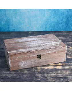 Подарочный ящик 34×21.5×10.5 см деревянный 3 отдела, с закрывающейся крышкой, брашированный арт. СМЛ-118901-1-СМЛ0004497954